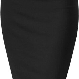 Women's Premium Stretch Pencil Skirt Below Knee - Comfortable High Waist Style